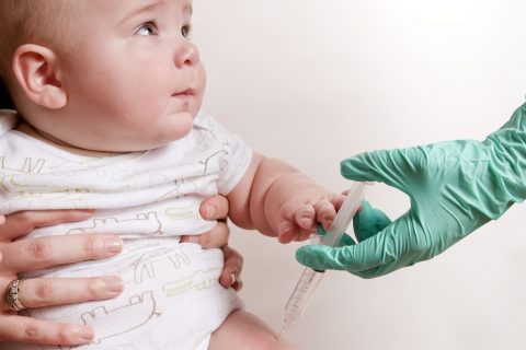 Baby getting a vaccination